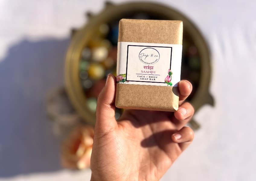 साँझ . Saanjh Face+ Body Soap Bar view 2